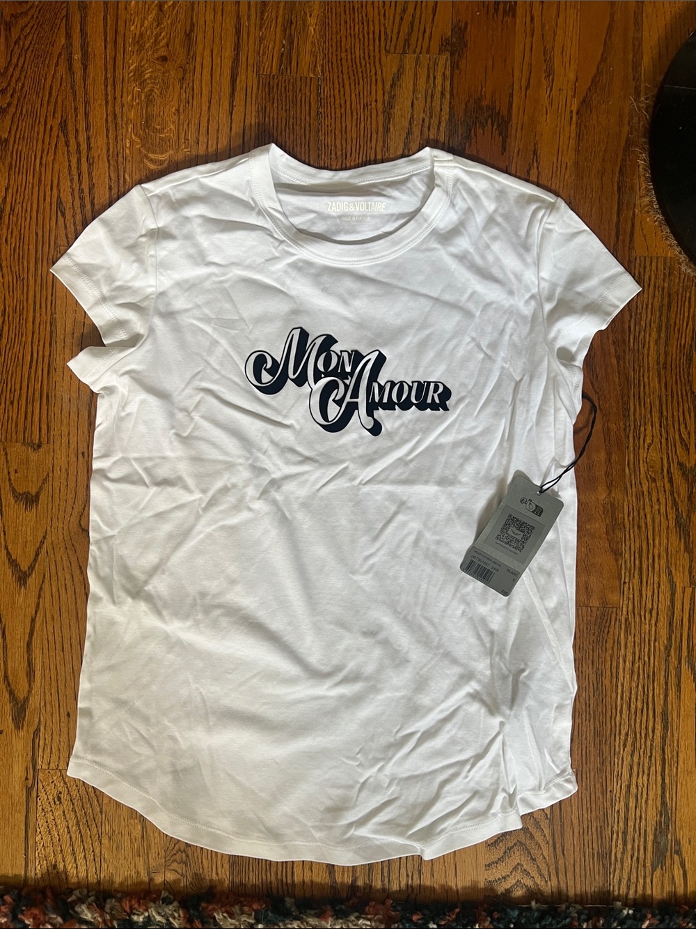 Zadig & Voltaire Mon Amour Graphic White Tee - Women